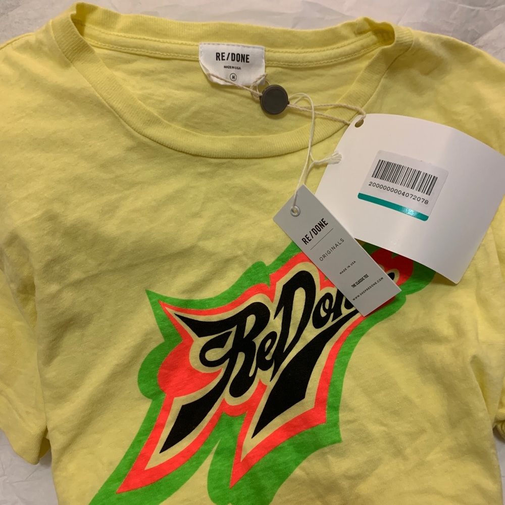 NWT RE/DONE Classic Logo Tee Shirt Sold Out $110
